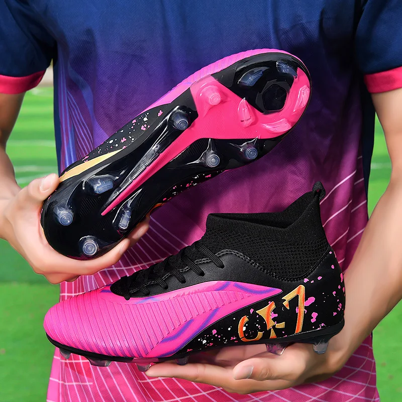 

2025 г., новая модная мужская обувь, футбольные бутсы, футбольные бутсы FG, тренировочные нескользящие длинные шипы, сверхлегкие уличные бутсы