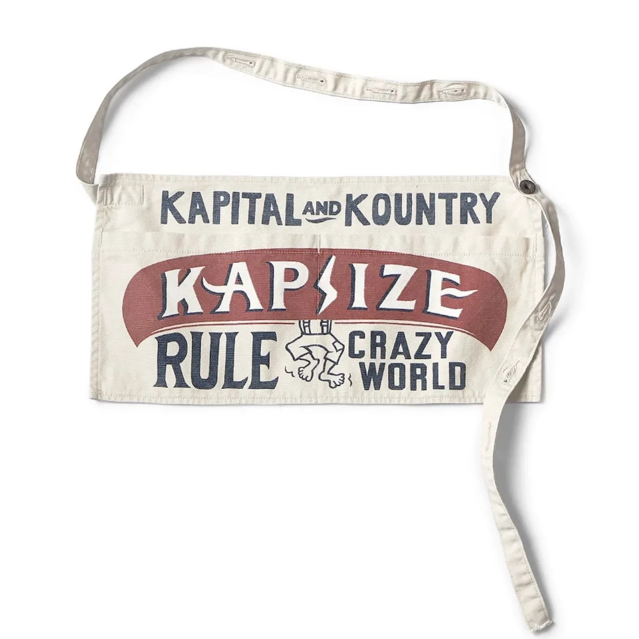Kapital Japanese Style Vintage Denim Canvas Apron Waist Bag Personalized Design Buckle Unisex Chest Bag Letter Pattern
