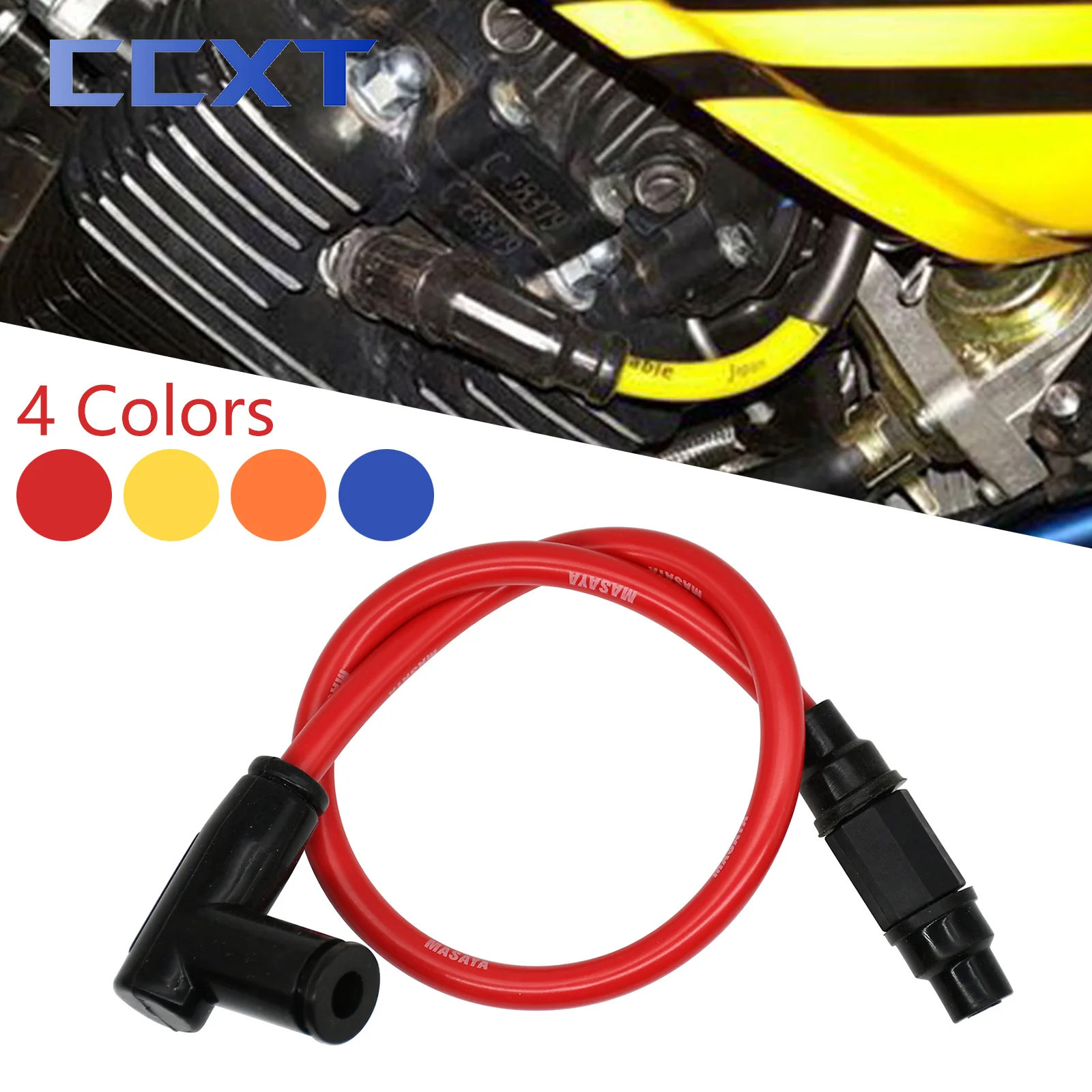 Motorcycle 8.8mm High quality silicone rubber Lgnition Coil Spark Plug Iridium Power Cable For KTM Kawasaki Suzuki Honda Yamaha