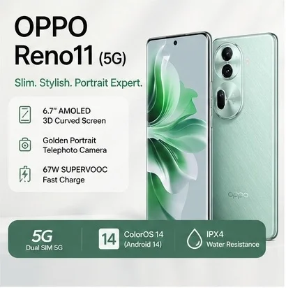 Brand new Reno11 5G Smartphone MediaTek Dimensity 8200 Processor 8GB+128GB 4800mAh  6.7