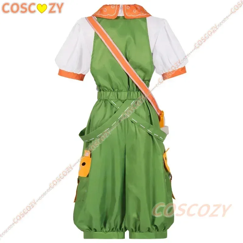 qq681 لعبة الهوية الخامس البستاني إيما وودز تأثيري حلي شعر مستعار الناجين فتاة صغيرة الأخضر دعوى للكبار الملابس فستان الحفلات