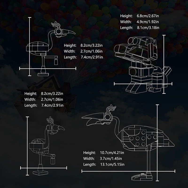 อะนิเมะอุปกรณ์เสริม MINI สัตว์เลี้ยง Kevin BIRD และสุนัขบล็อกอาคาร MOC การ์ตูน Zoon Square HEAD ตัวเลขประกอบของเล่นเด็กของขวัญ