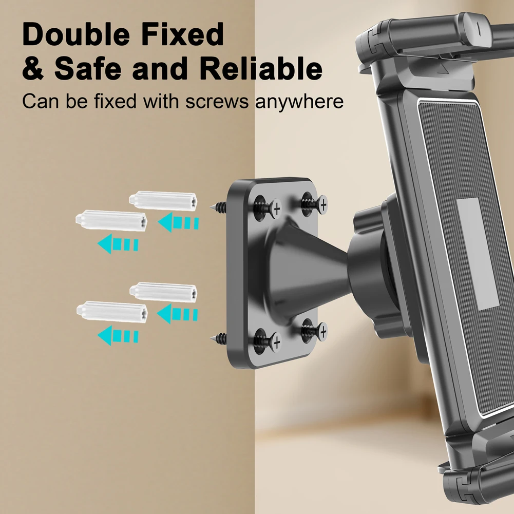 

360 Rotation Mobile Phone Stand Wall Mounted Stabilization Bracket Hand-Free Tablet Stand for 4.7-7.2'' Tablet