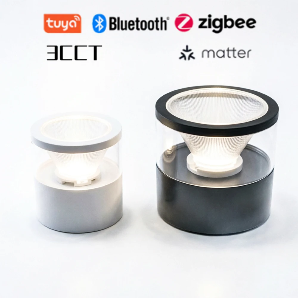 LED Surface Mounted Music Cup Ceiling Light, 3CCT TUYA Bluetooth/Zigbee Matter Smart Spotlight AC110V 220V Indoor Lighting