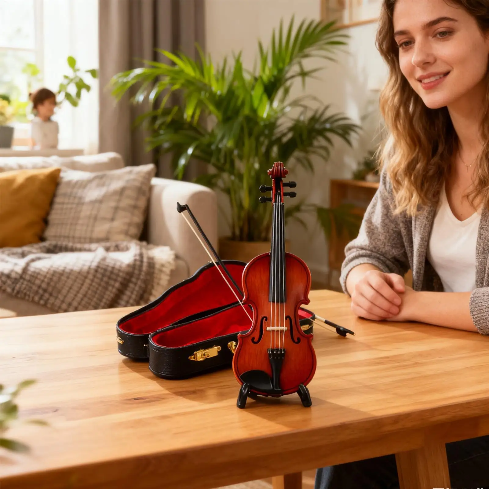 

Крошечные скрипки, миниатюрный реалистичный декор для дисплея, аксессуар, мини-фигурка скрипки для музыкантов, любителей музыки, праздник для любителей искусства