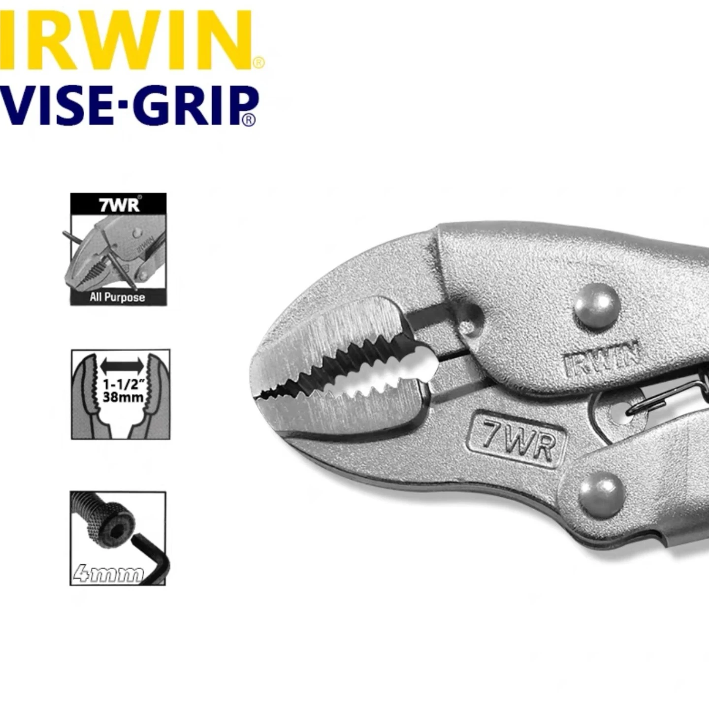 أدوات IRWIN Handshake Bent-Jaw Vise-Grips 5WR 5 بوصة 7WR 7 بوصة 10WR 10 بوصة من الولايات المتحدة الأمريكية مع أداء ممتاز