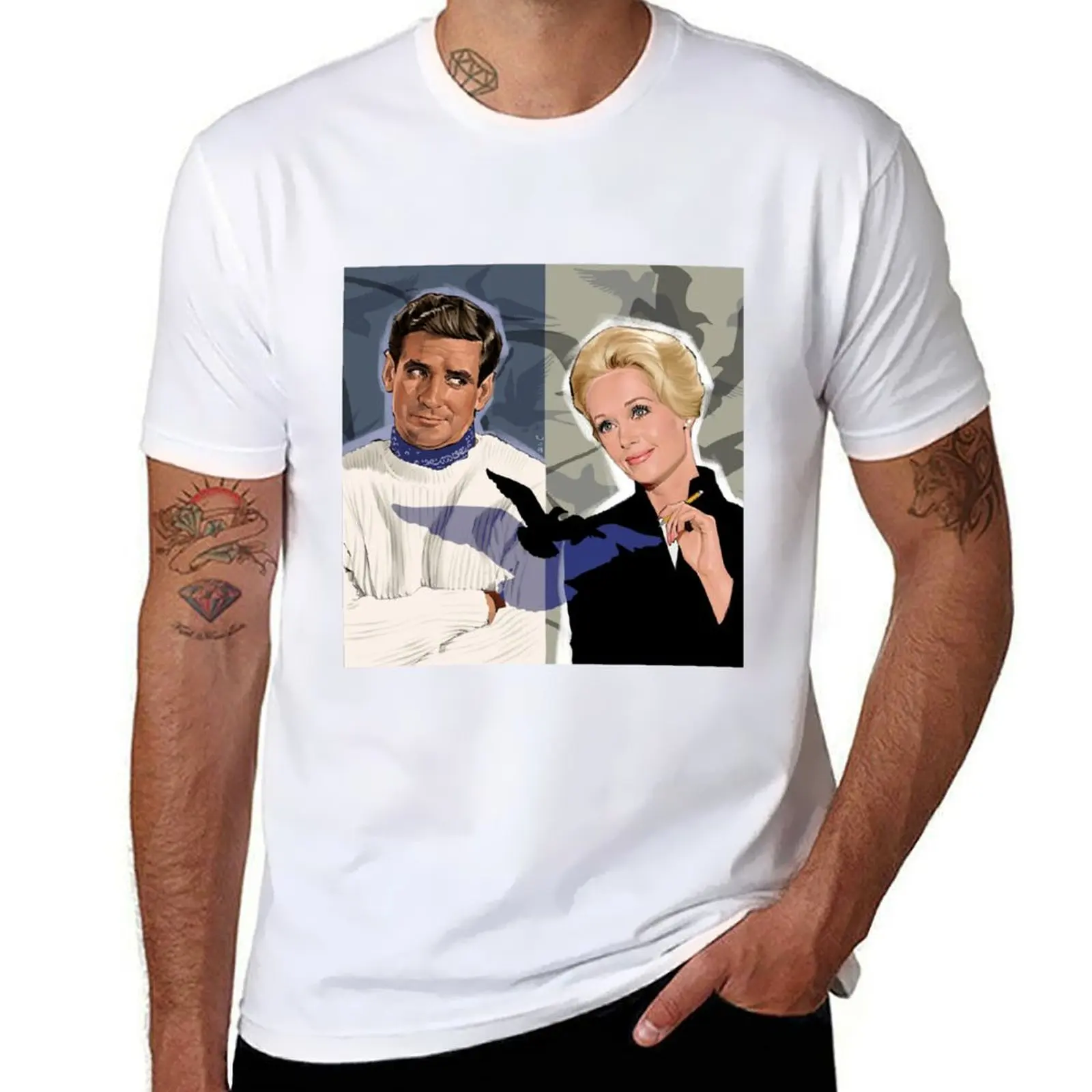 

bodega bay lovebirds T-Shirt man t shirts high quality luxury brand graphic t shirts for man