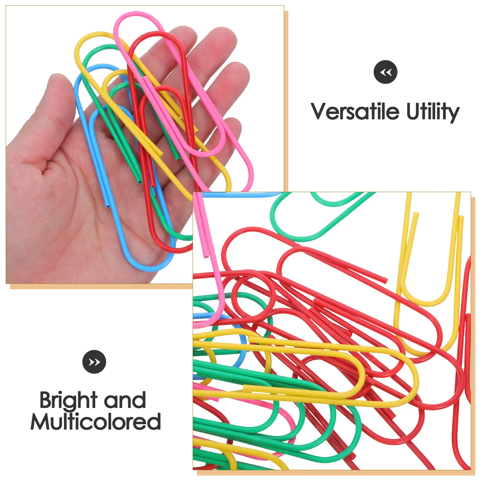 100Pcs Large Colorful Metal Paper Clips 10Cm Heavy Duty Office Supplies Colored Paper Clips for School Students Home Office