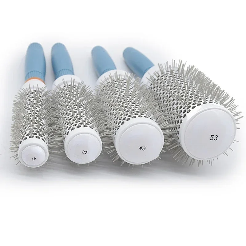 Hair Comb Professional Salon Hair Brush Hair Styling Hairbrush Hairdressing Comb Round Curly Rollers Tools Blue Wholesale