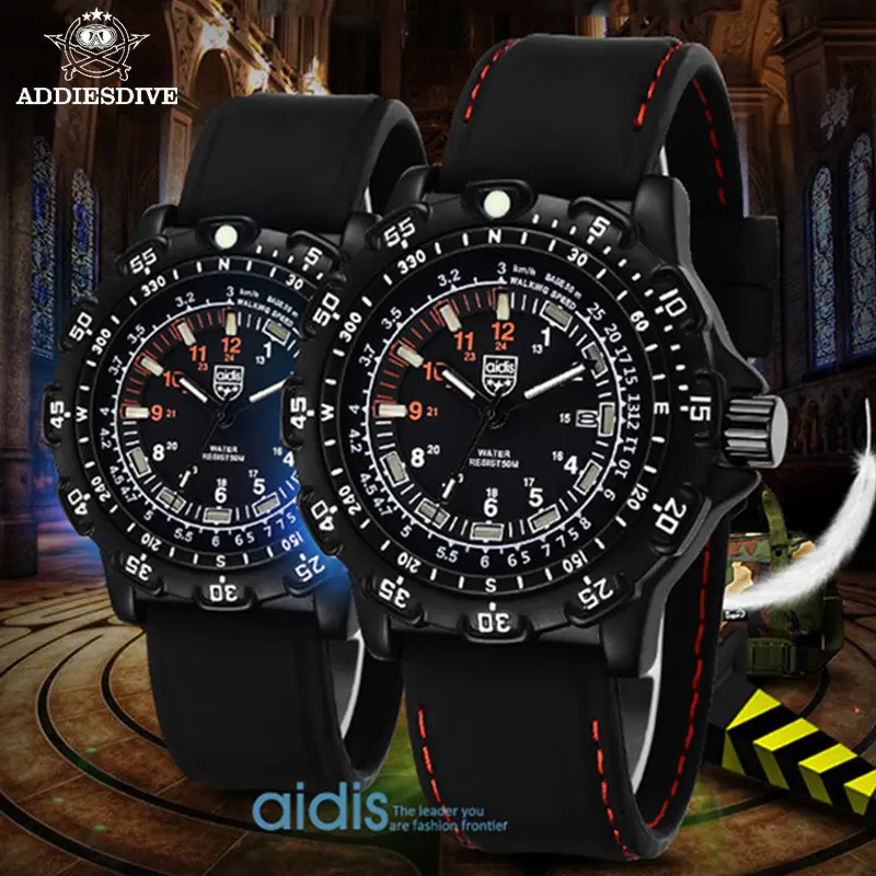 Addies Military Watch Special Forces Outdoor Sports Luminous Classic SEAL Army Wristwatch Man Quartz Watches For Men Waterproof