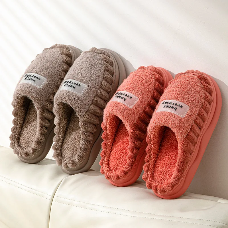 EVA Soft Sole Fluffy Slippers Women Winter Thick Warm Fur Anti-Slip Comfortable In Door Fashion image 6