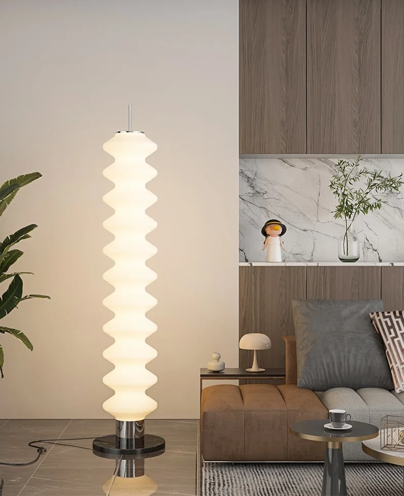 Sugar gourd living room sofa bedroom study cream air ambient light vertical floor lamp