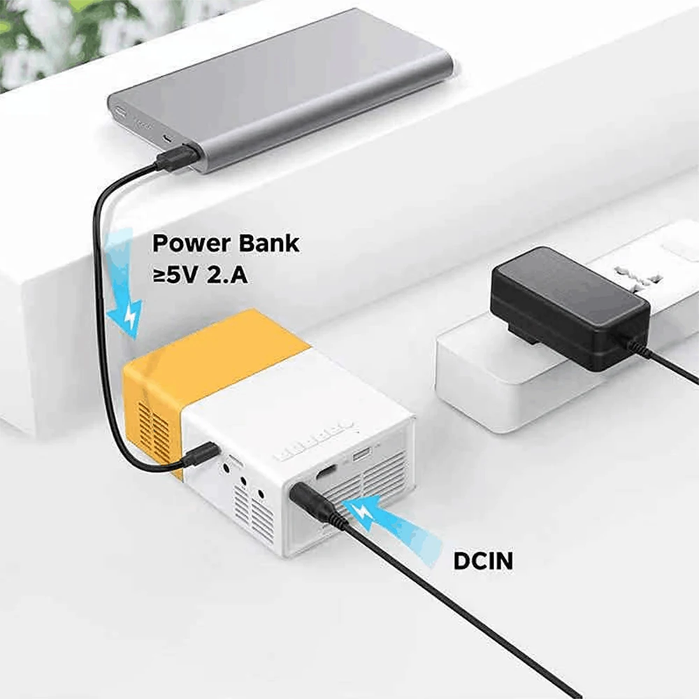 YG300 Mini LED Projector Yg300 Upgraded Version 1080P HDMI-Compatible USB Audio Portable Home Media Video Player Projetor