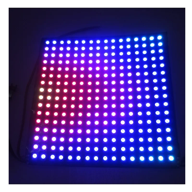 1PCS DC5V 8x8/16x16/32x8 WS2812B Flexible Module Ws2812 Ic Individually Addressable LED Heatsink Digital Pixels Panel Light