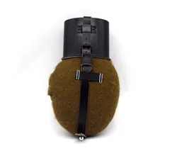 Reproduciton German Aluminium Canteen W Woolen Cover Cup