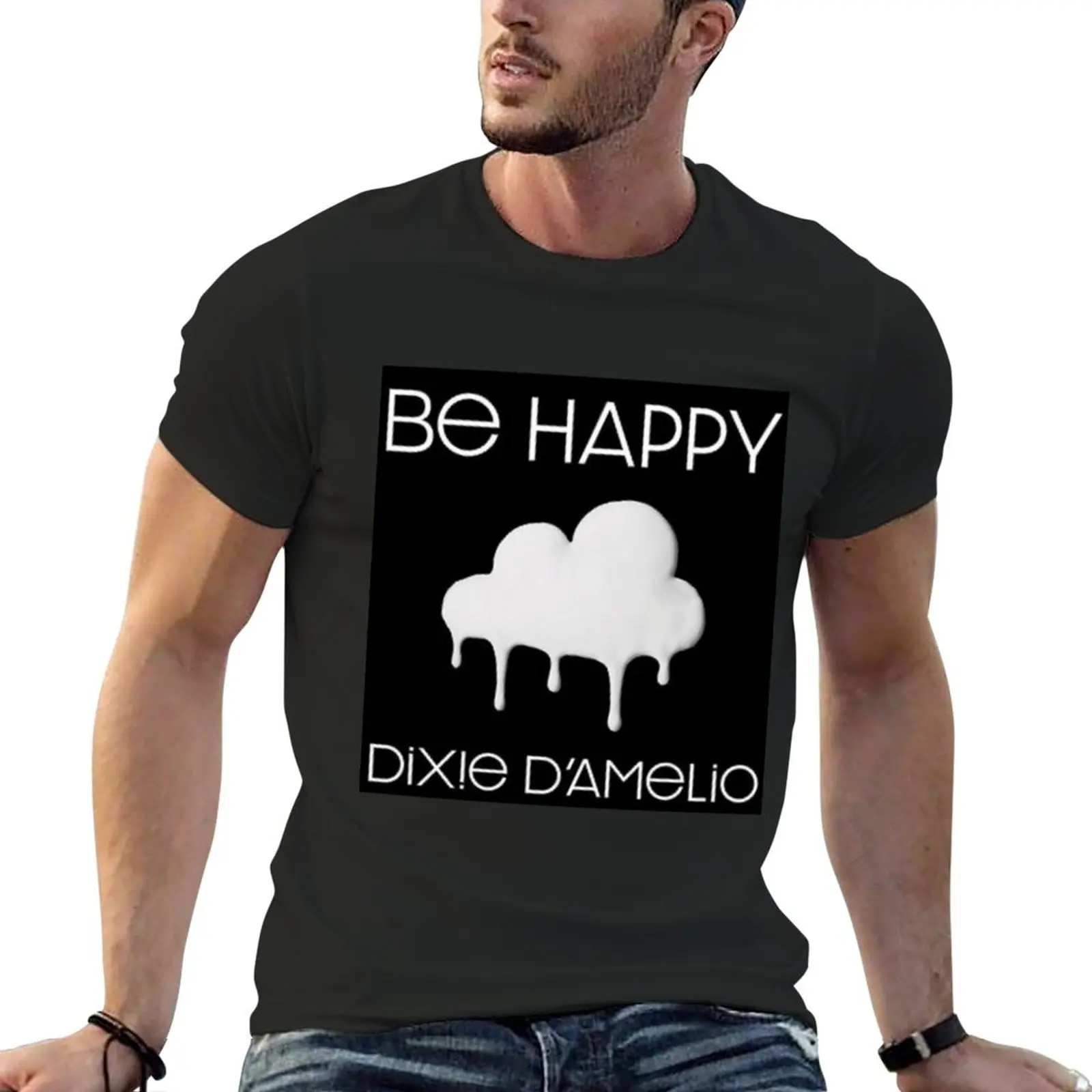 

be happy dixie damelio T-Shirt boys animal print shirt oversizeds heavyweight t shirts for men