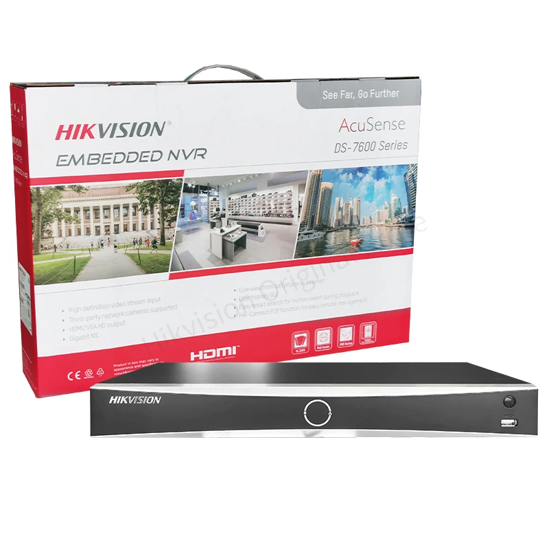 Imagem -06 - Hikvision Acusense 4k Nvr 16 Canais Câmera ip Gravador de Vídeo Poe Nvr Ds7604nxi-k1 4p Ds-7608nxi-k2 8p Ds-7616nxi-k2 16p