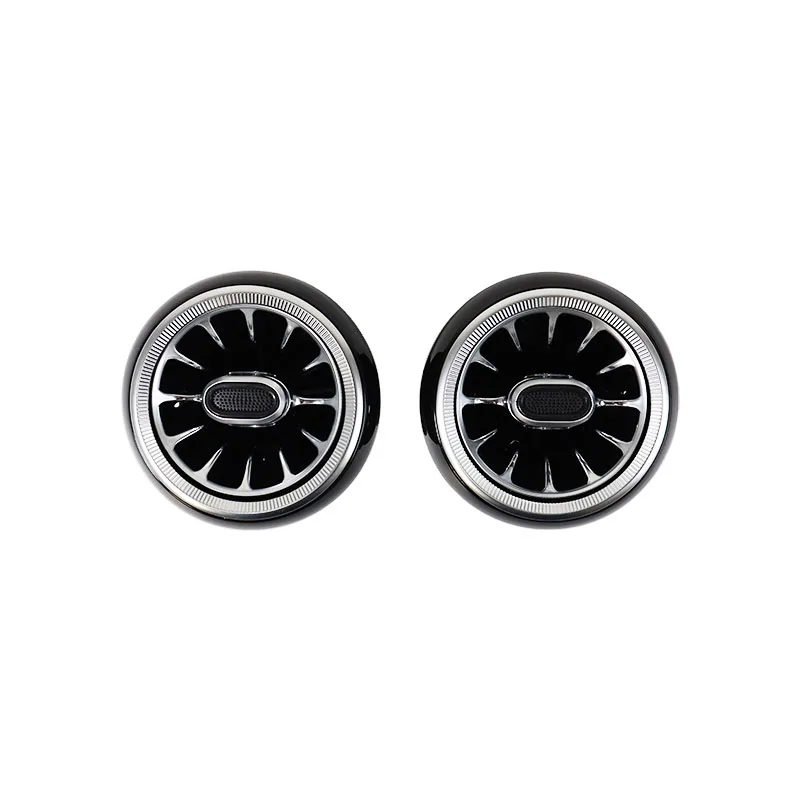 Car Accessories 2PCS LED Front Dashboard AC Air Condition Vent Outlet Turbo Interior Trim For Ford Fiesta 2009-2014