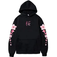Sudaderas con capucha con estampado de Sakura de flores japonesas, sudaderas con capucha de invierno de manga larga, jerséis cómodos informales para mujeres/hombres con bolsillo