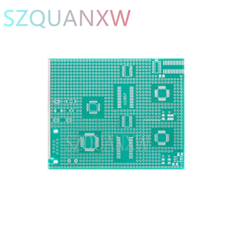 LQFP SOP QSOP QFP 9*11CM Single Side Transfer Board Adapter PCB Pinboard SMT SMD DIP Pin IC Test Plate 9x11CM Universal Board