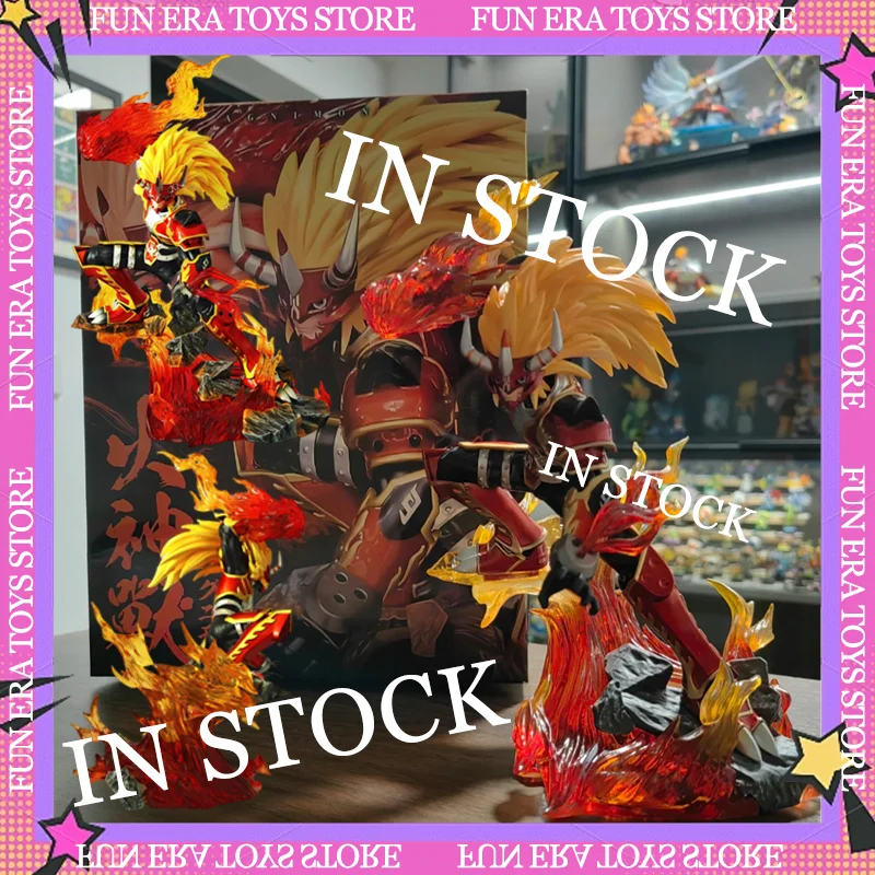 

New Digimon Adventure Anime Figures 26cm Fire Beast Doll Pvc Statue Animation Inspired Collectible Model Toy for Festival Gifts