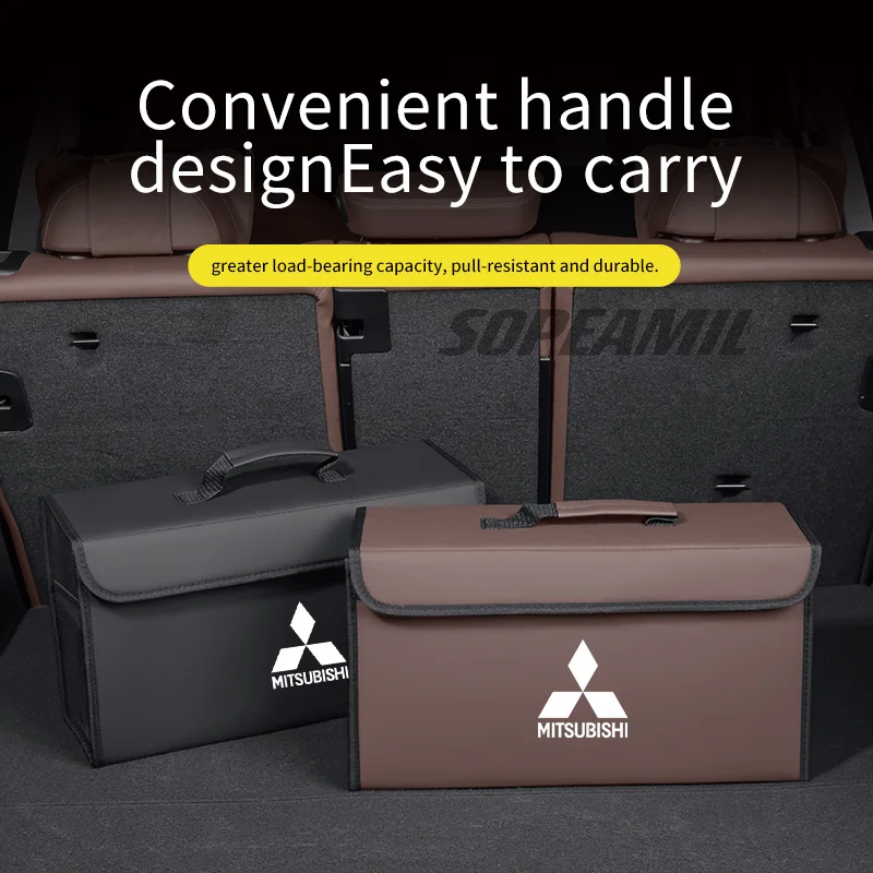 

Car Trunk Organizer Box Tailbox Stowing Tidying Storage Bag For Mitsubishi Outlander Pajero Asx Colt Lancer L200 Triton RALLIART