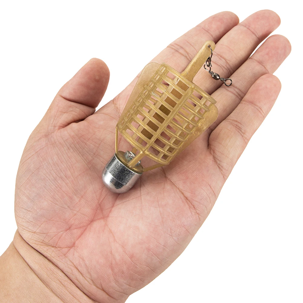 1Pcs Angeln Perlen Feeder Käfig Haken Komponenten Karpfen Köder Käfig Eisen Kopf Stopper Karpfen Perlen Angelgeräte