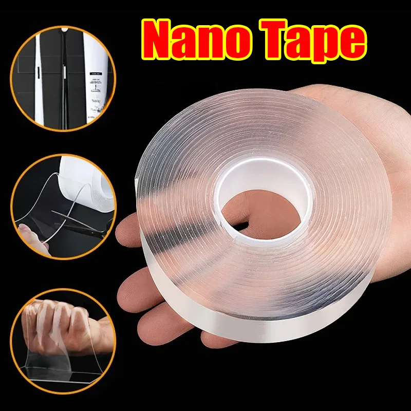 

Nano Tape Super Strong Double Sided Tape Extra Strong Adhesive Non-slip Tape Waterproof Transparent Tape for Kitchen Bathroom