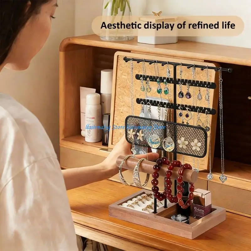 573B Portable Jewelry Organizers Stand Jewelry Display Storage Solution Practical