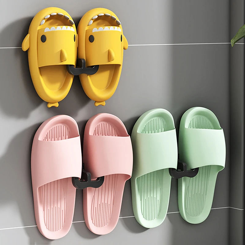 

U-shaped Slipper Rack Wall Mounted Punch Free Toilet Drainage Storage Rack Bathroom Wall Storage Sandal Rack