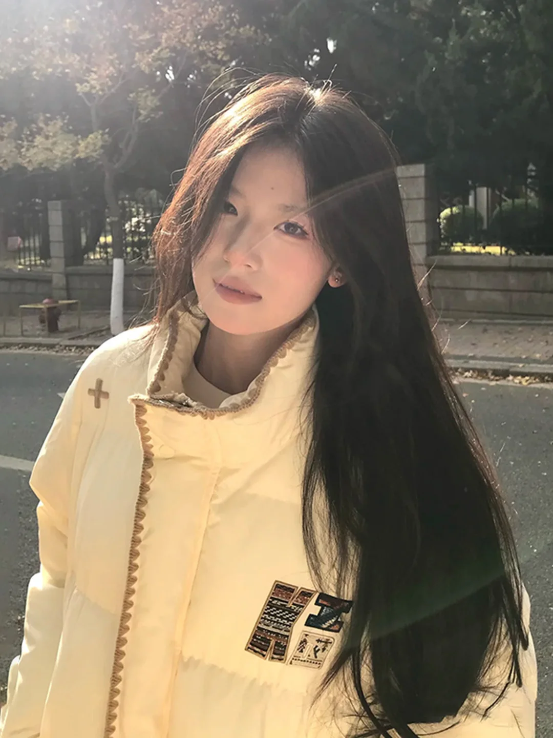 

Новая женская зимняя свободная куртка-пуховик в американском уличном стиле с вышивкой букв, маленький размер, для пар, хлопковая, для повседневной носки