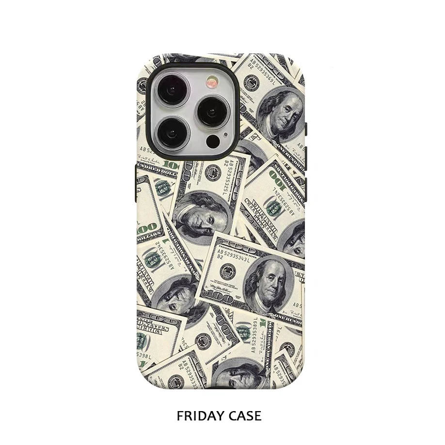 حافظة هاتف لهاتف آيفون 16 15 14 13 12 11 X XS XR XSMAX 7 8 Pro Max Plus غطاء خلفي فاخر فريد من نوعه بطبقة مزدوجة