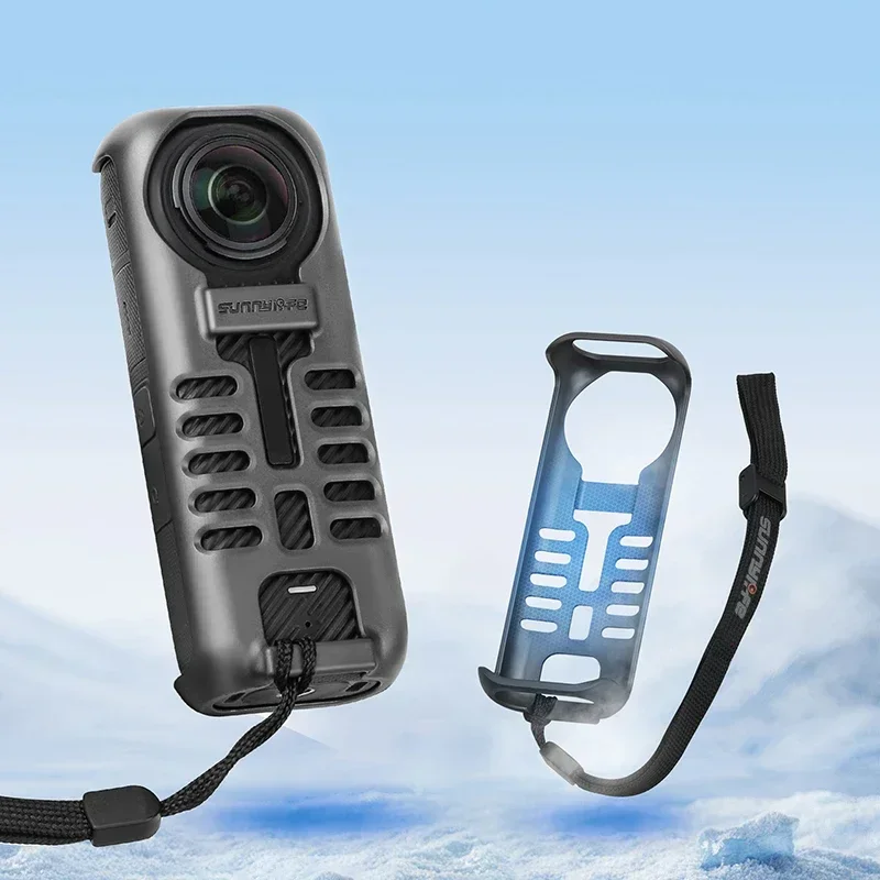 Coque de protection pour contrôle de température Insta360 Tage, étui en graphène, cadre anti-chute avec lanière, accessoires pour appareil photo Guardian