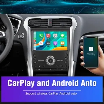 AWESAFE 無線 CarPlay 安卓 13 車載收音機,適用於 2013-2019 年福特蒙迪歐/Fusion,帶 GPS 導航和車載智慧系統 6 最佳銷售 福特Fusion配件 - №5