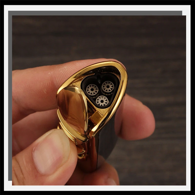 Triple Jet Butane Refillable Metal Lighter Cigar Torch Windproof Lighters with Cigars Punch Cutter for Camping BBQ Gifts Candles