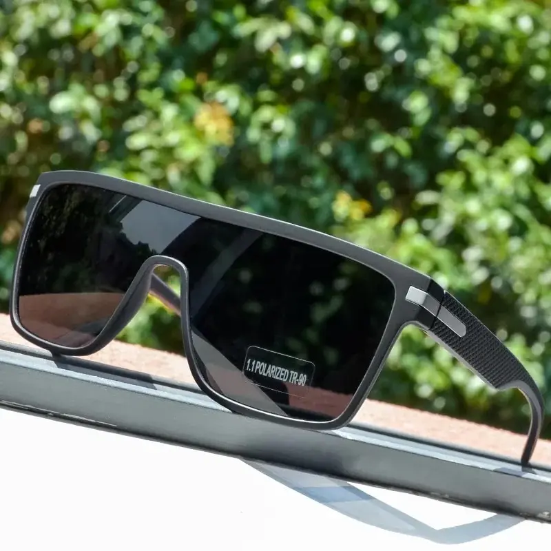 CRIXALIS Mode Gepolariseerde Zonnebril Voor Mannen Vierkante Oversized Anti Glare Driver Spiegel Zonnebril Vrouwen UV400 Bril Mannelijke