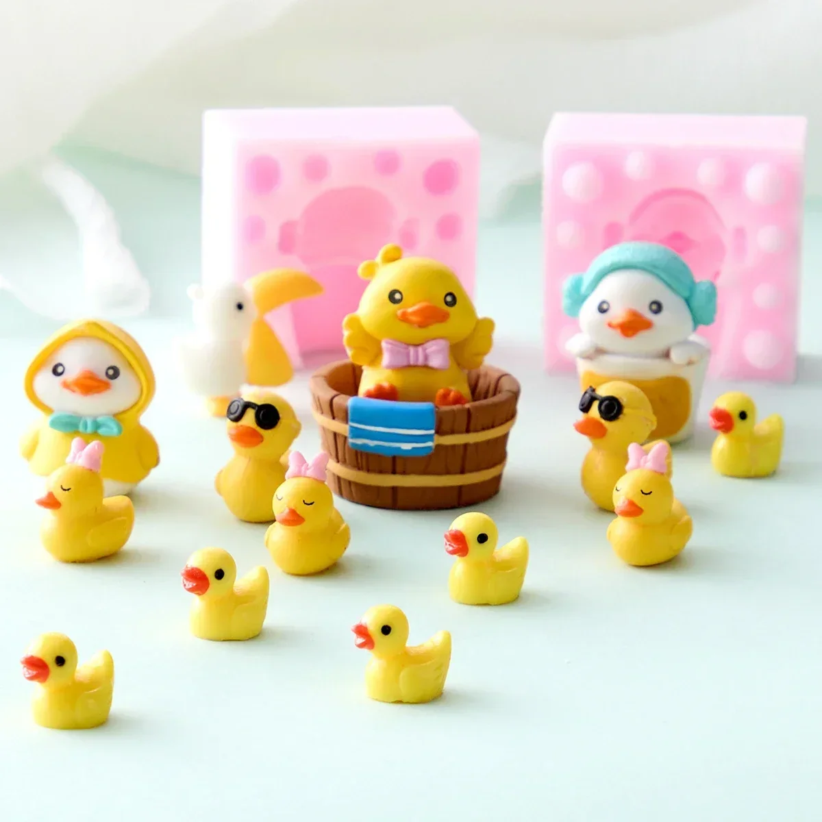 Cartoon Capybara Duck Tortoise Silicone Molds Baking Accessories Chocolate Fondant Cake Mould 3d Animal Plaster Resin Molds