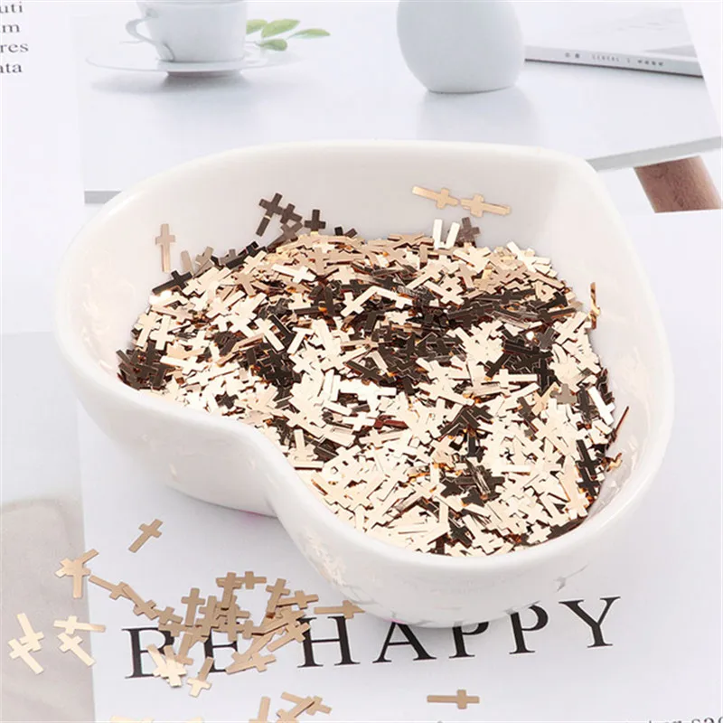 

10 г ультратонкие 3*6 мм латиноамериканские крестообразные блестки 3D дизайн ногтей блестящие пайетки лазерные серебряные экологически чисты...