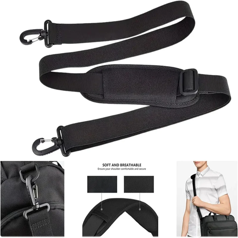 

1PC Adjustable Shoulder Strap Durable Detachable Nylon Bag Shoulder Belt Simple Solid Color Replacement Belt With Shoulder Pad