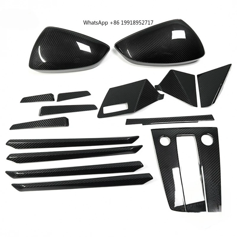 Suitable for AudiA3 S3 Change RS3 Carbon Fiber Dry Carbon Interior and Exterior Decoration Set Car Interior Modification Accesso