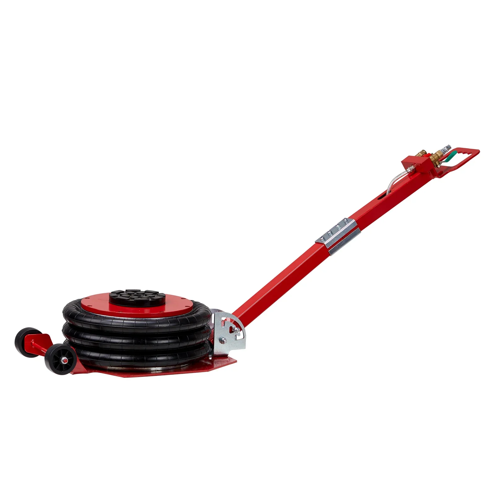 Air Jack 5 Ton  Capacity - Heavy Duty Triple Bag Pneumatic Air Bag Car Jack for Rapid Lift  with Adjustable Handle, Red