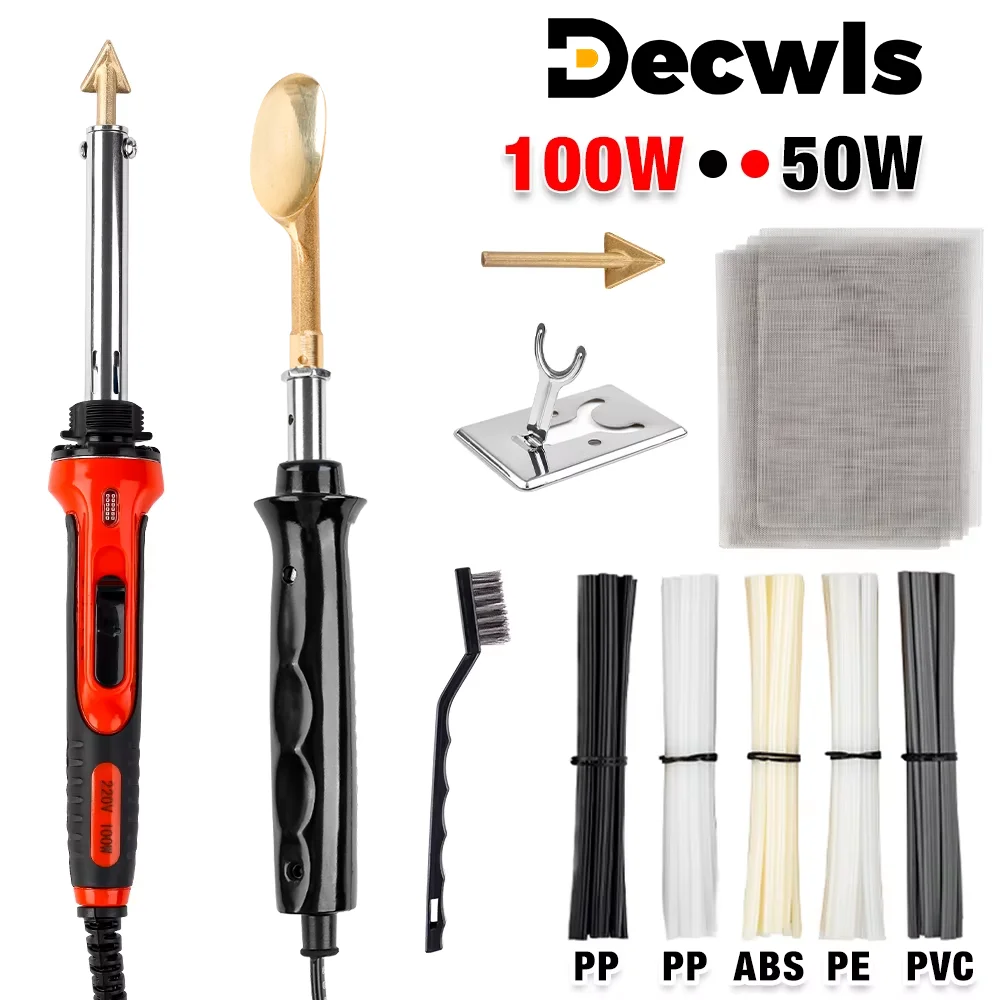 50W / 100W Home Leather Ironing Tool Crack Repair Smoothing Tool Repair Plastic Soldering Iron Car Bumper Welding Machine,Tools