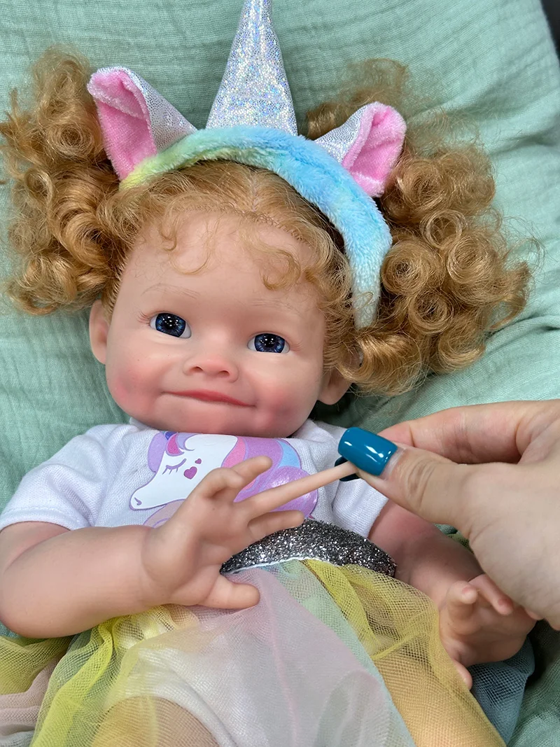 

Cokela 40CM newborn reborn doll sexy realistic Soft Touch cuddly baby multiple layers painting 3D skin with visible veins