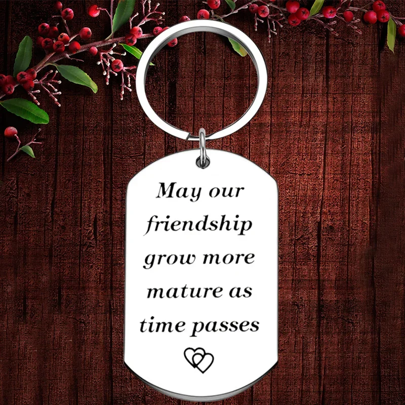 

Charm BFF Best Friend Keychain Pendant Friendship Key Chains May our friendship grow more mature