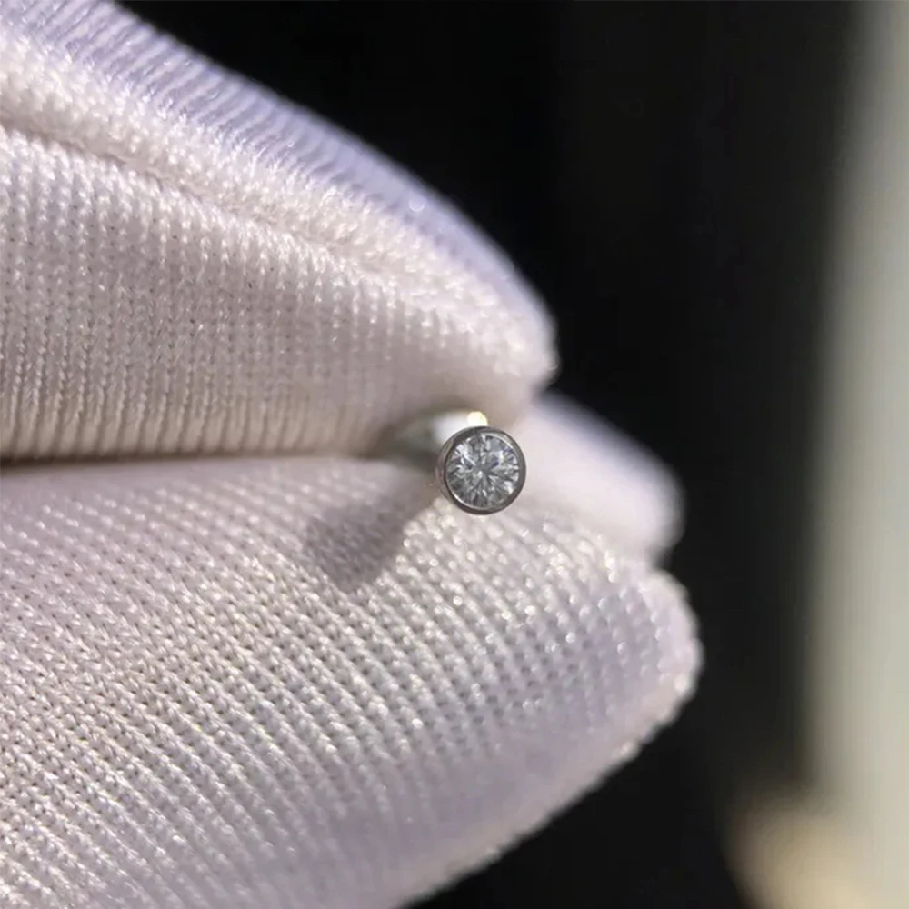 10개 G23 티타늄 20/18/16g 피어싱 2/2.5/3/4mm CZ 립 라브레 귀걸이... - 5