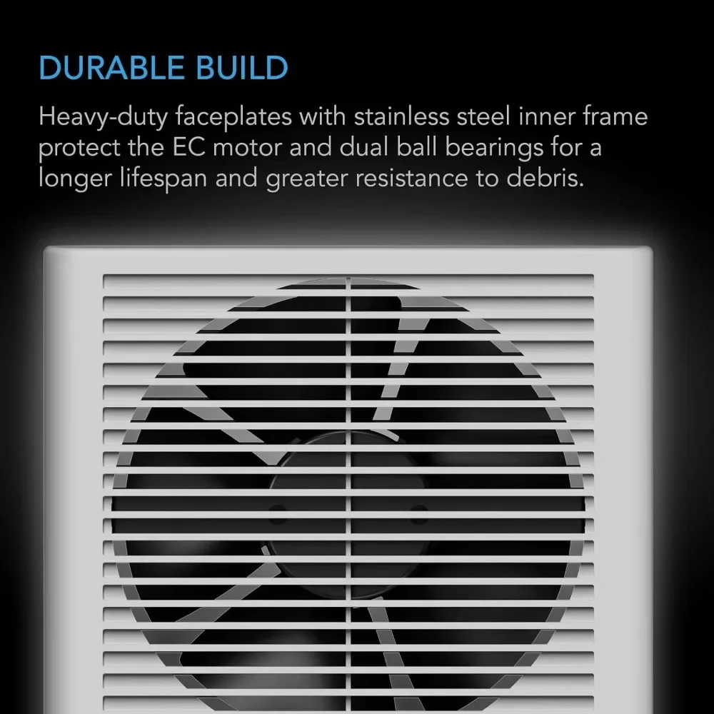 Draagbare Ventilator, Tweerichtingsluchtstroom Door-De-Muur Ventilator Met Temperatuurregelaar, Nauwkeurige 10 Snelheids Stille In-Muur Ventilatieventilator, Bureauventilator