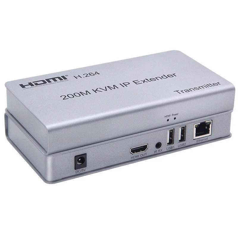 H.264 200M IP HDMI KVM Extender Over Rj45 Ethernet Cat6 Cable 1080p Video Transmitter and Receiver Support Mouse and Keyboard