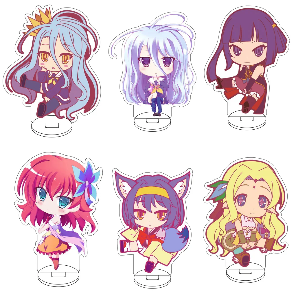 

10CM Anime No Game No Life‌ Sora Shiro Stephanie Dora Feil Niravaren Hatsuse Ino Cos Acrylic Figure Stand Cute Gifts Ornaments