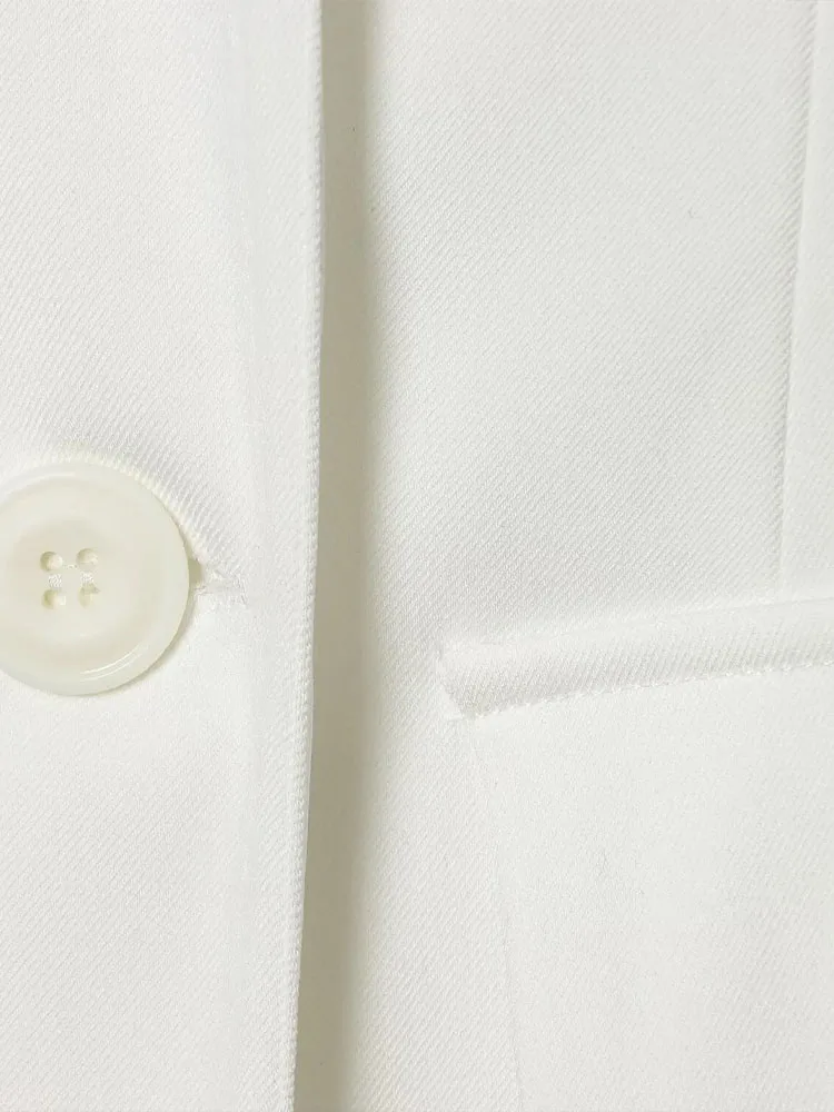 HH mujer principios de primavera moda manga larga un solo pecho encaje Patchwork decoración Blazer mujer Casual ajustado abrigo de desplazamiento