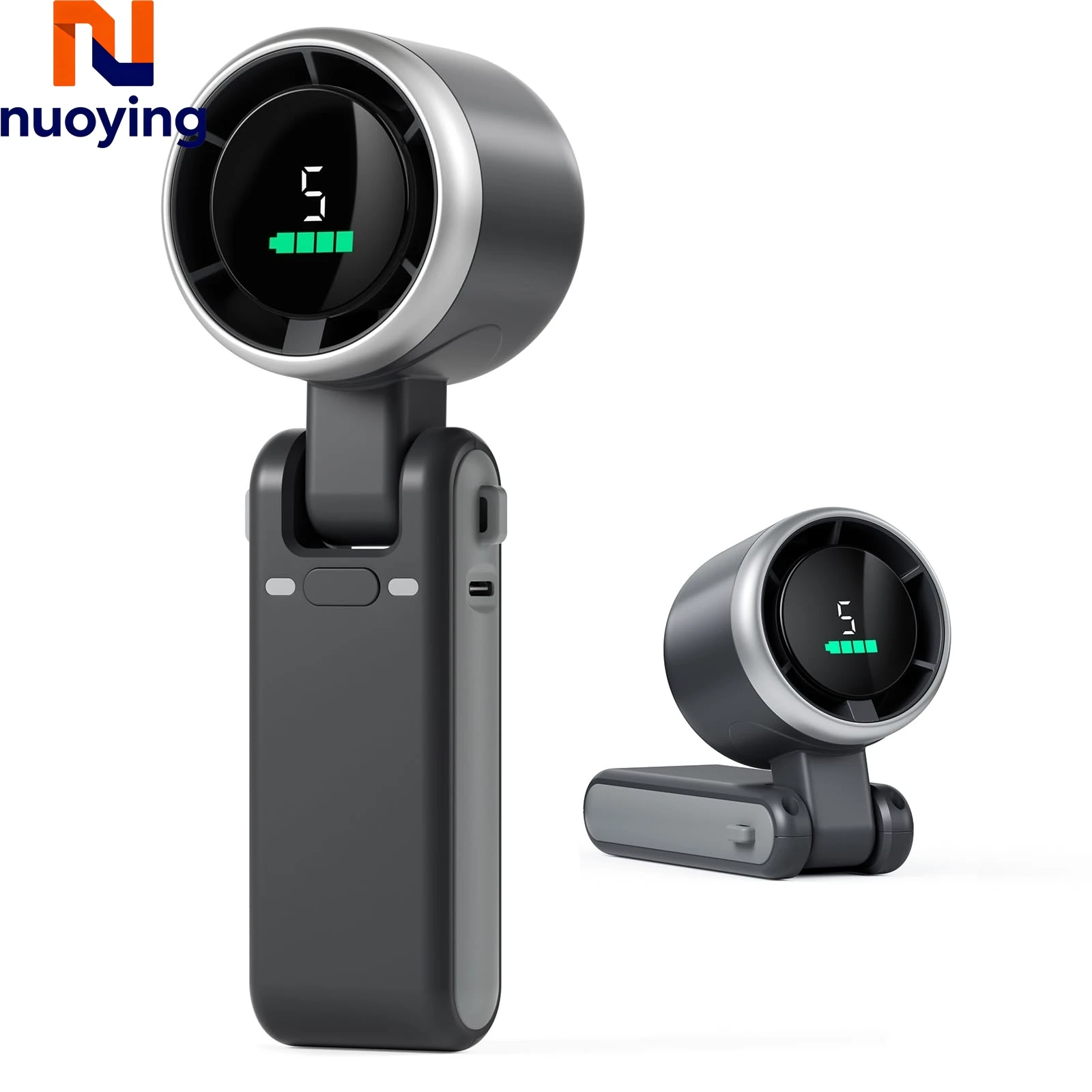Ventilador de Mano Turbo Portátil USB 5 Velocidades 180 °   Ventilador Plegable Potente para Refrigeración Personal, Ideal para Viajes y Actividades al Aire Libre